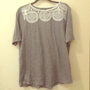 Darling crochet detail top.